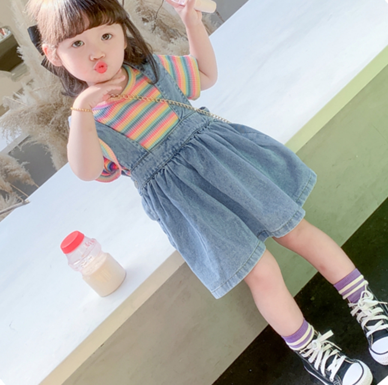 裙子儿童牛仔背带裙女童装2020夏装新款女童连衣裙