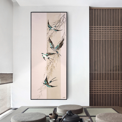 成品挂画长方形花鸟玄关客厅沙发背景墙苏州装饰画定制苏绣