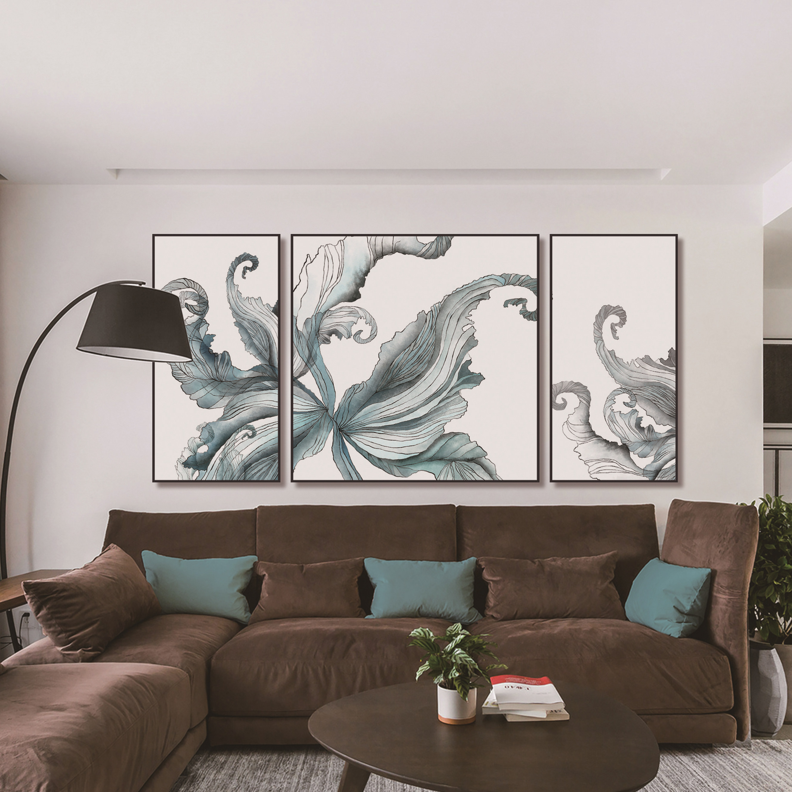 新中式聆听挂画餐厅走廊客厅玄关装饰画绘加轻奢工艺画