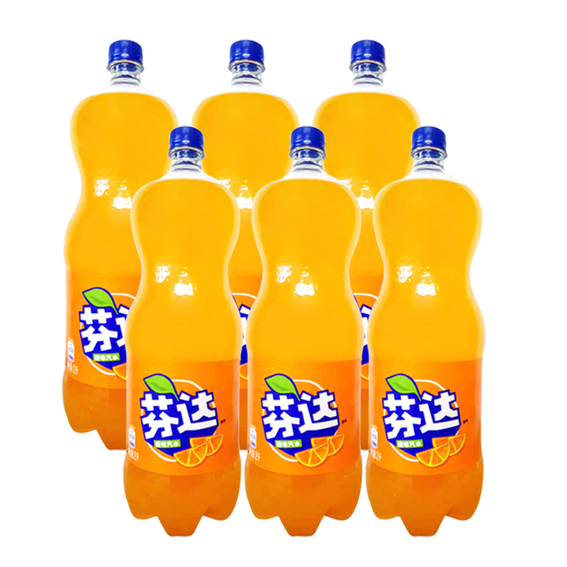 可口可乐芬达橙味汽水2l大瓶整箱饮料聚餐婚庆碳酸饮料