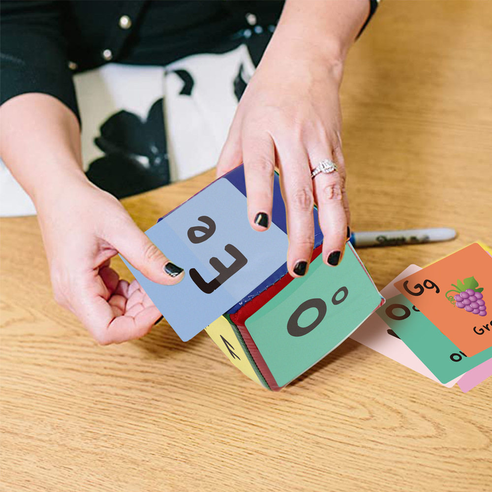 教具英语教学插卡骰子幼儿教师游戏活动dice热卖卡片其它玩具