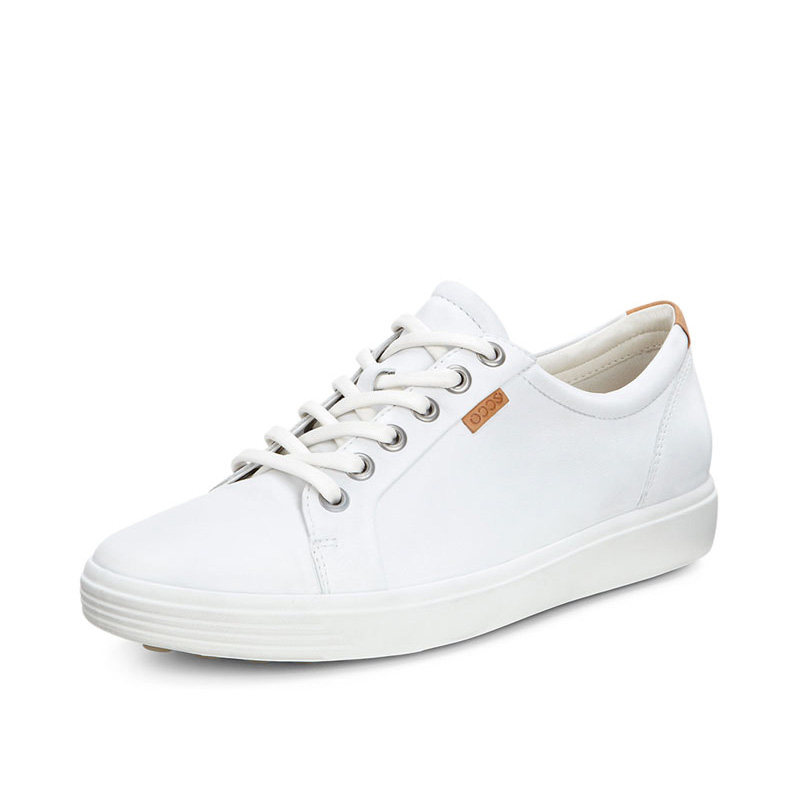 ecco爱步男鞋2021新款真皮平底户外休闲板鞋柔酷7号430004 430003