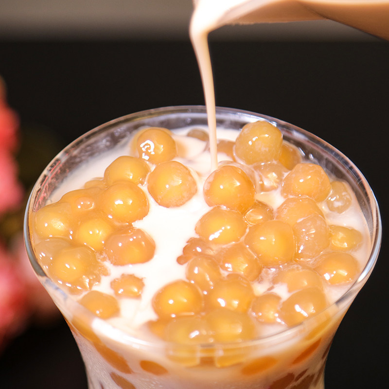 一点点珍珠奶茶免琥珀珍珠豆粉圆波霸奶茶快煮配料奶茶店专用900g