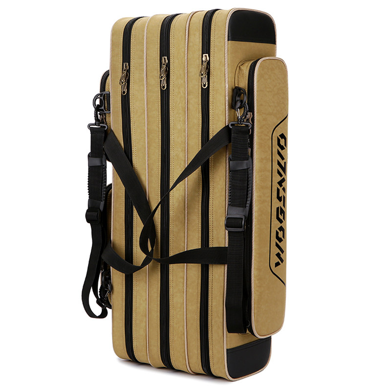 加厚多功能防水竿包帆布海硬壳包双层杆包双层渔具渔具包