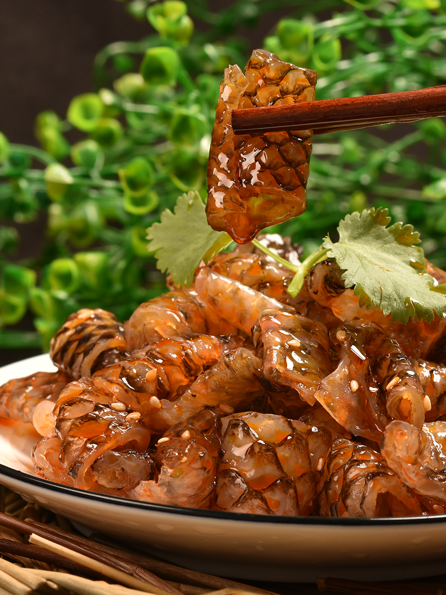 鱼皮凉拌qq酒店饭店特色半成品凉菜开袋即食凉菜