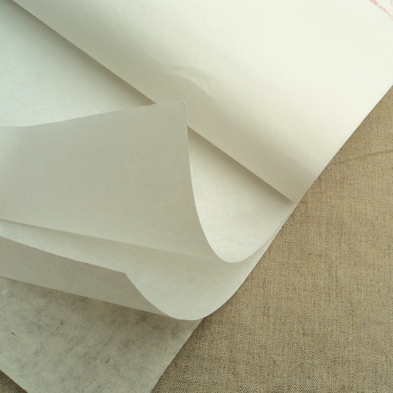 包邮五尺古法特种净皮生宣书法国画创作宣纸五尺宣纸加厚檀皮送礼