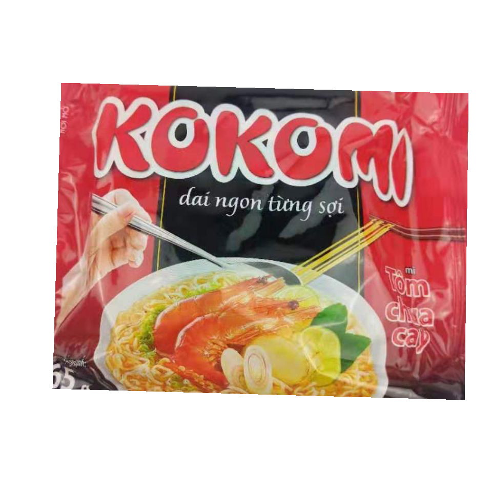 越南方便面kokomi酸辣虾面30袋65g泡面快餐速食面整箱30包