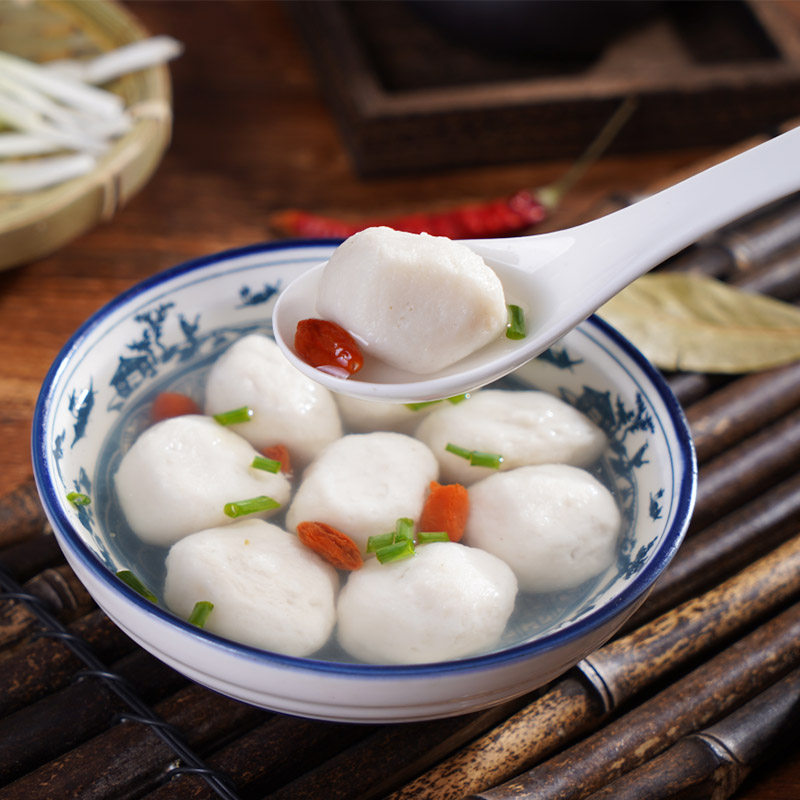 鱼丸手工低脂鱼园湖北特产手打鱼肉丸子无添加鱼丸