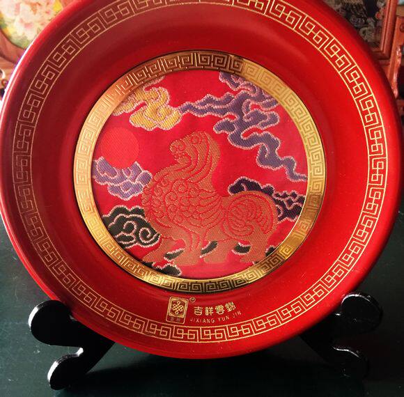 南京装饰画蚕丝出国礼品特产云锦研究所辟邪精品现代装饰画