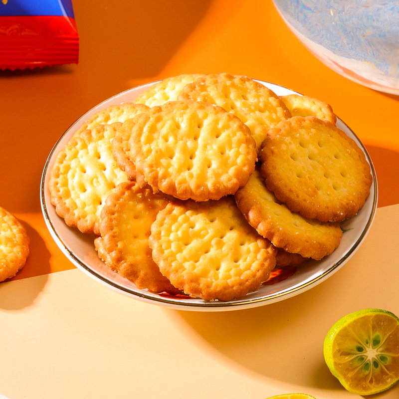 零趣日式小圆圆饼海盐味休闲小吃散装夜宵充饥酥性饼干