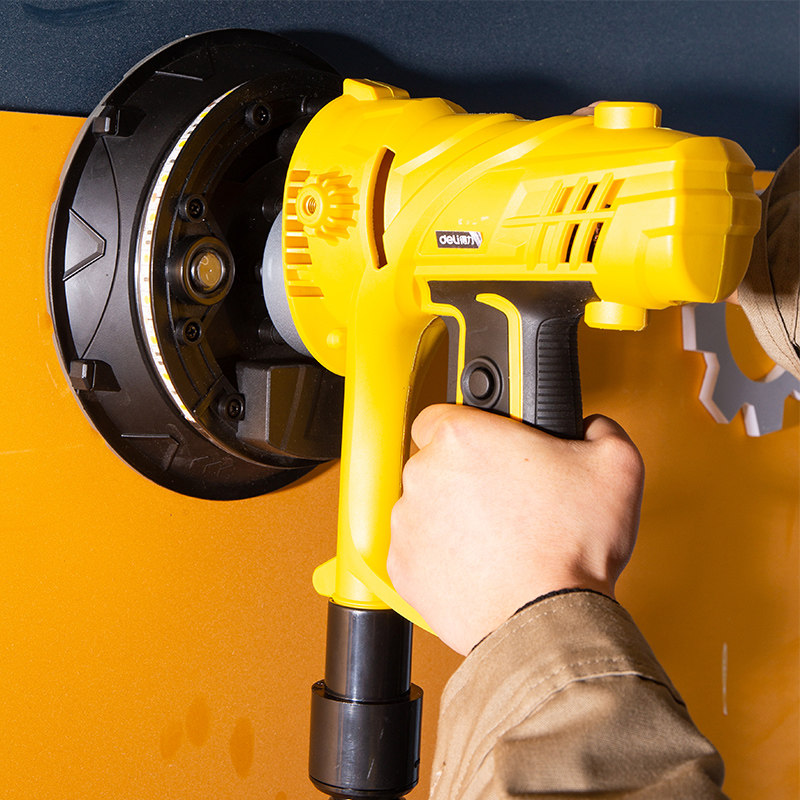 得力工具墙面打磨机无尘自吸抛光机墙壁腻子磨墙机多功能砂纸机