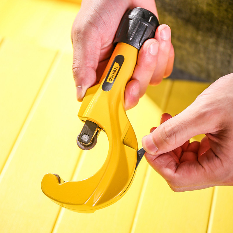 管子得力工具切管pvc割刀铜管铝管空调切割器管子割刀