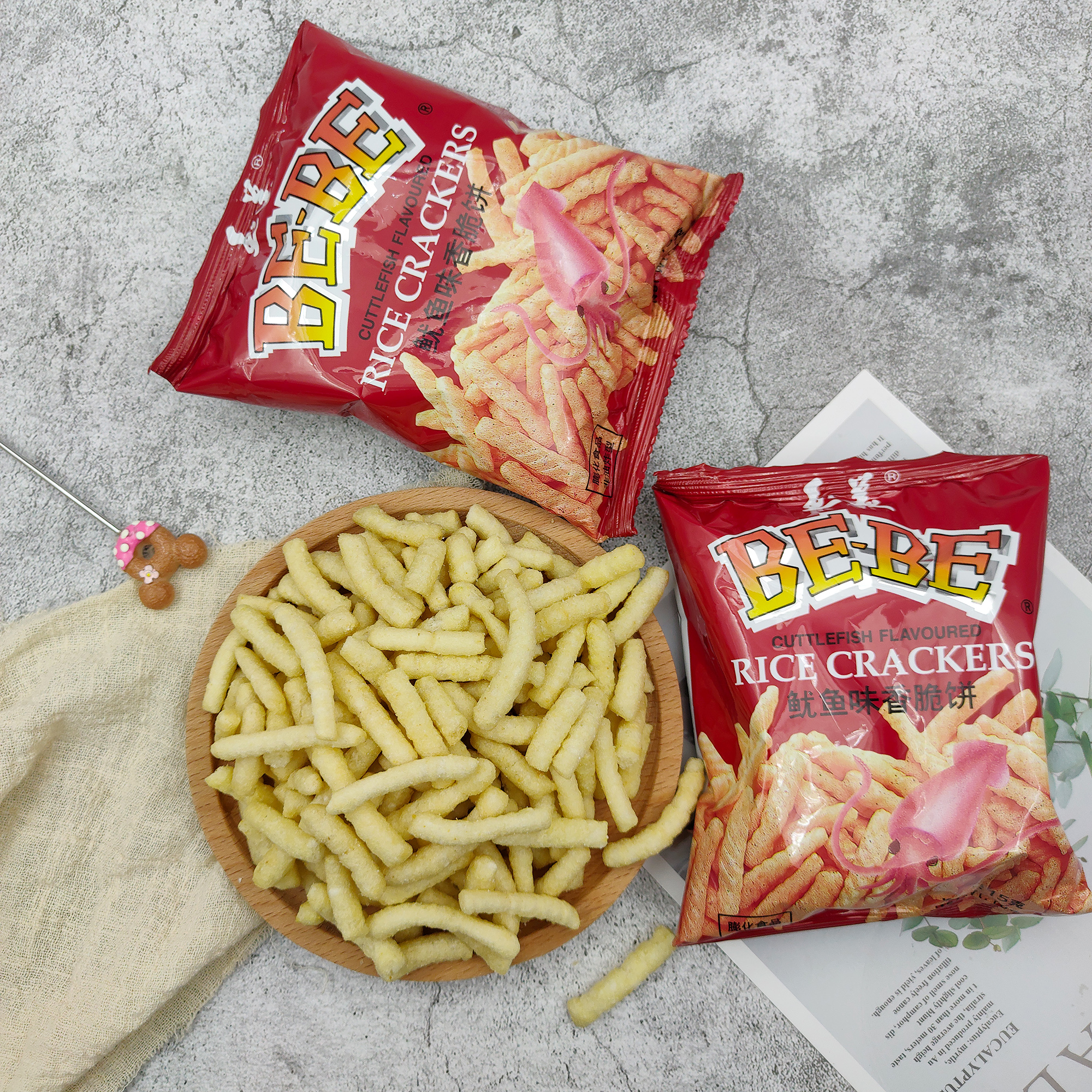 玉美63g12包大袋虾条儿童鱿鱼鱼味膨化食品经典膨化食品