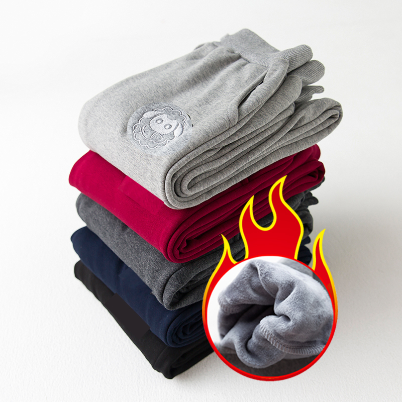 秋冬季加绒卫裤女士新品显瘦百搭休闲外穿长裤纯棉加厚保暖运动裤