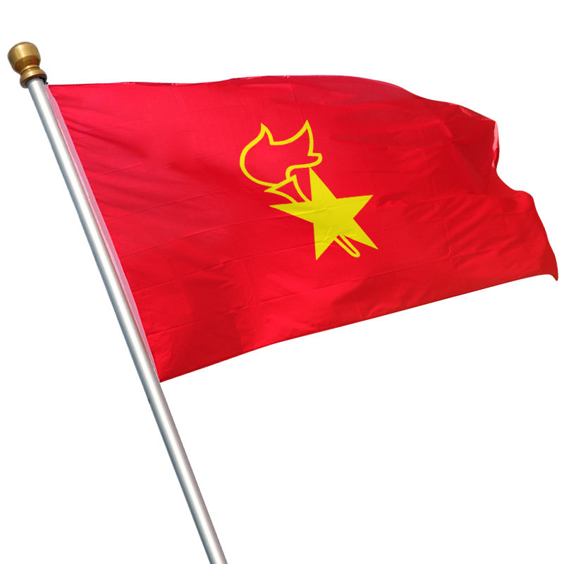 队旗少先中队大队手持定制1号3号标准旗杆旗帜