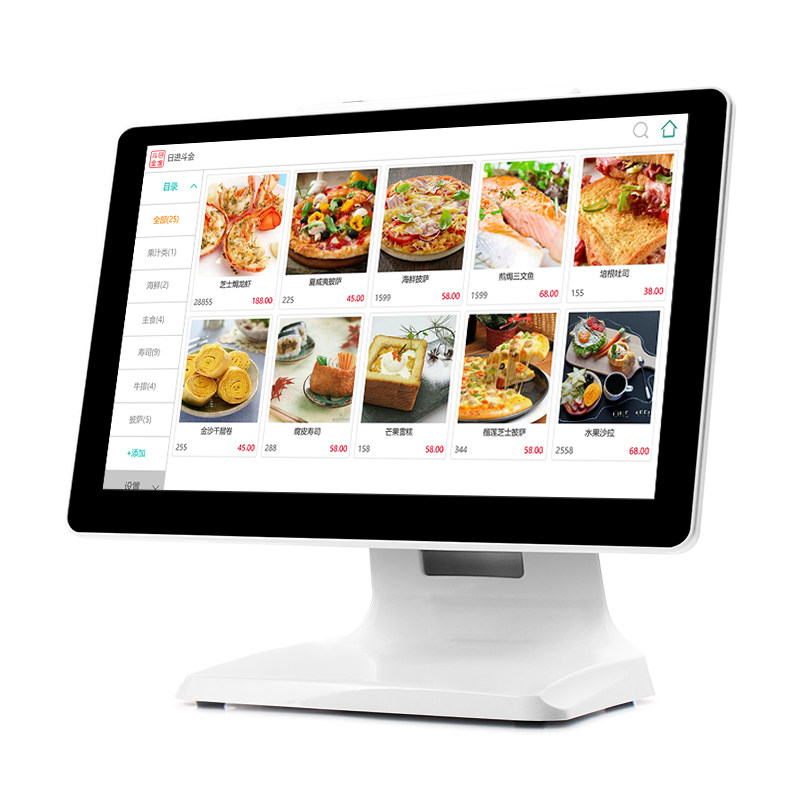 餐饮系统收银机日进斗金双屏点点菜机收款机单机餐机茶店收款机