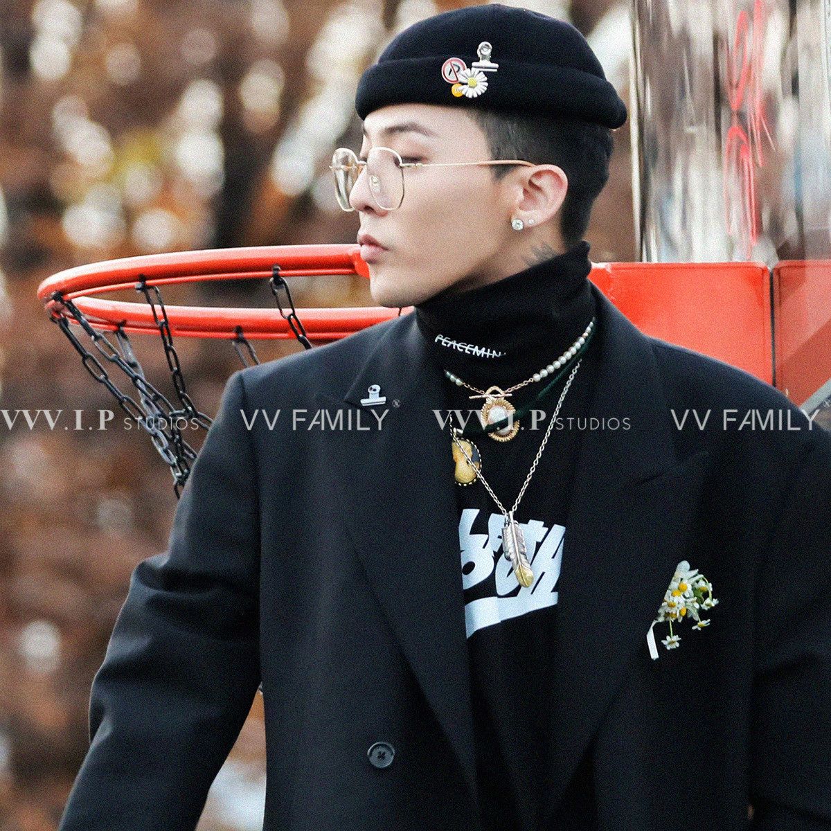 韩国小众peaceminus银色one夹子胸针权志龙gd同款胸针