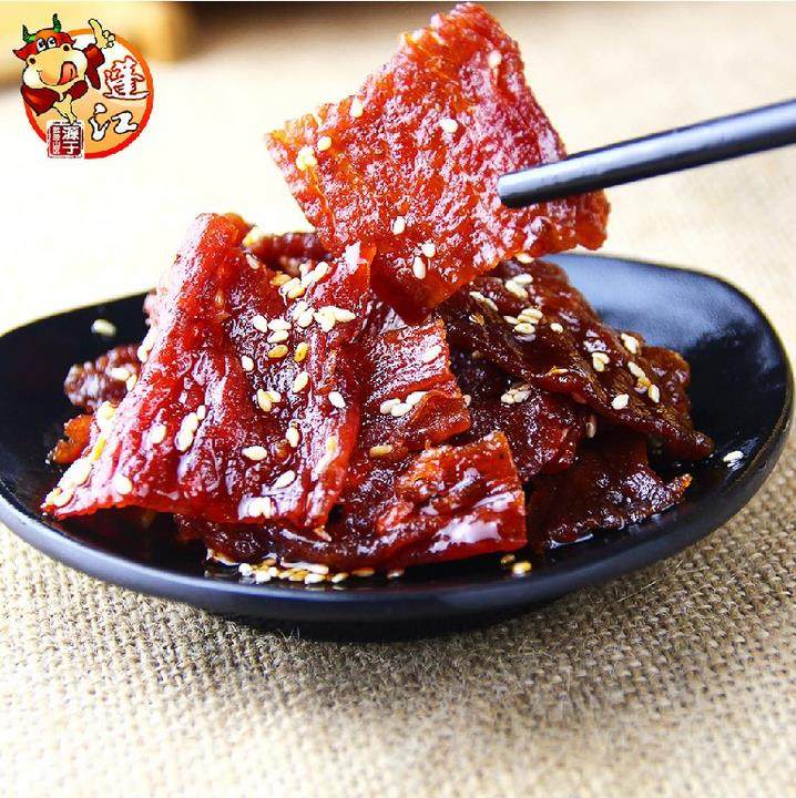 重庆特产黔江武陵山蓬江江牛肉脯麻辣辣味250克牛肉类