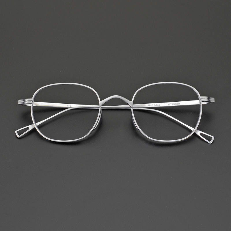 方形纯钛高度近视眼镜框男女超轻复古小框蓝光定制成品光学镜