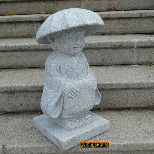 小和尚雕刻人物石雕景观商务店铺摆件装饰小沙弥招财开业摆设家居