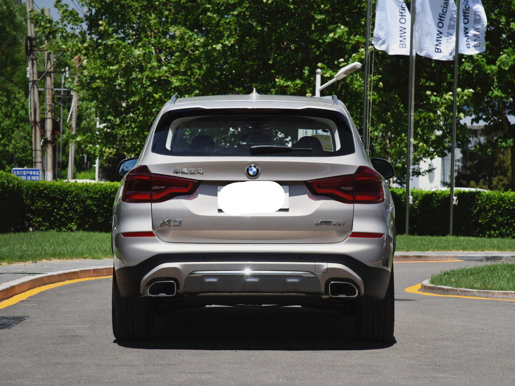 适配装饰镀铬1821年电镀28i下巴宝马g08亮条保险杠