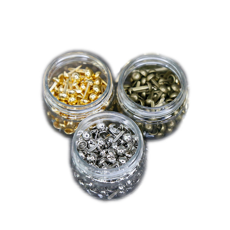 蘑菇头两脚钉子复古剪贴圆头手工相册小卡纸贺卡片纪念册制作配件