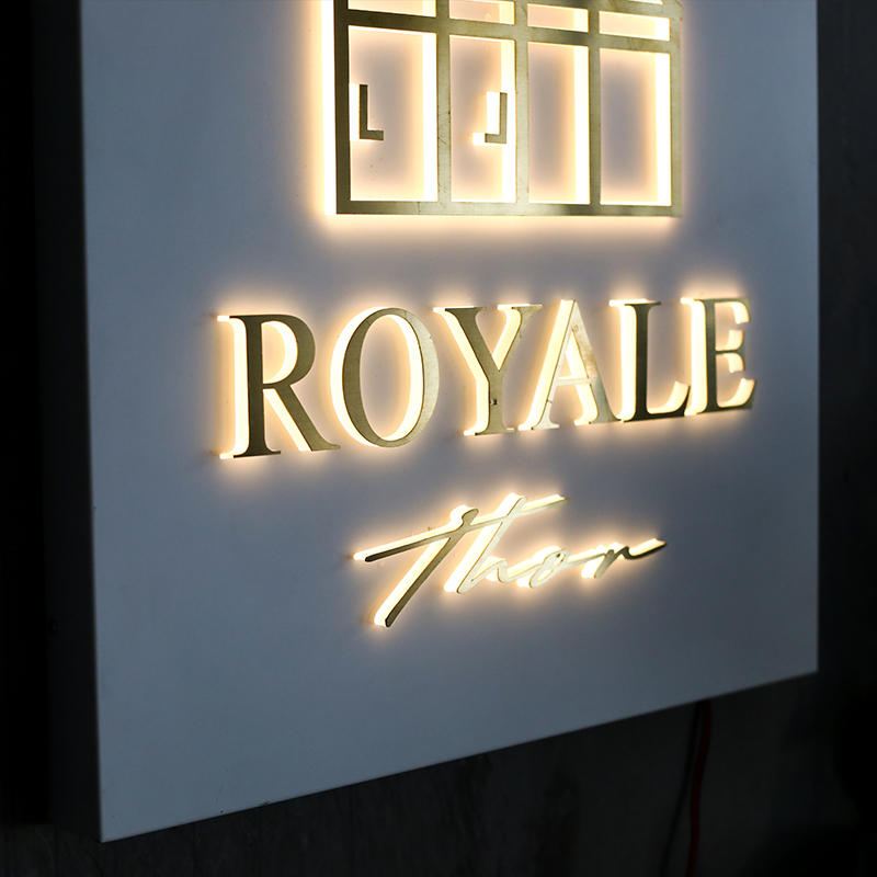 灯箱广告牌定做精工不锈钢镶嵌镂空发光招牌定制广告牌