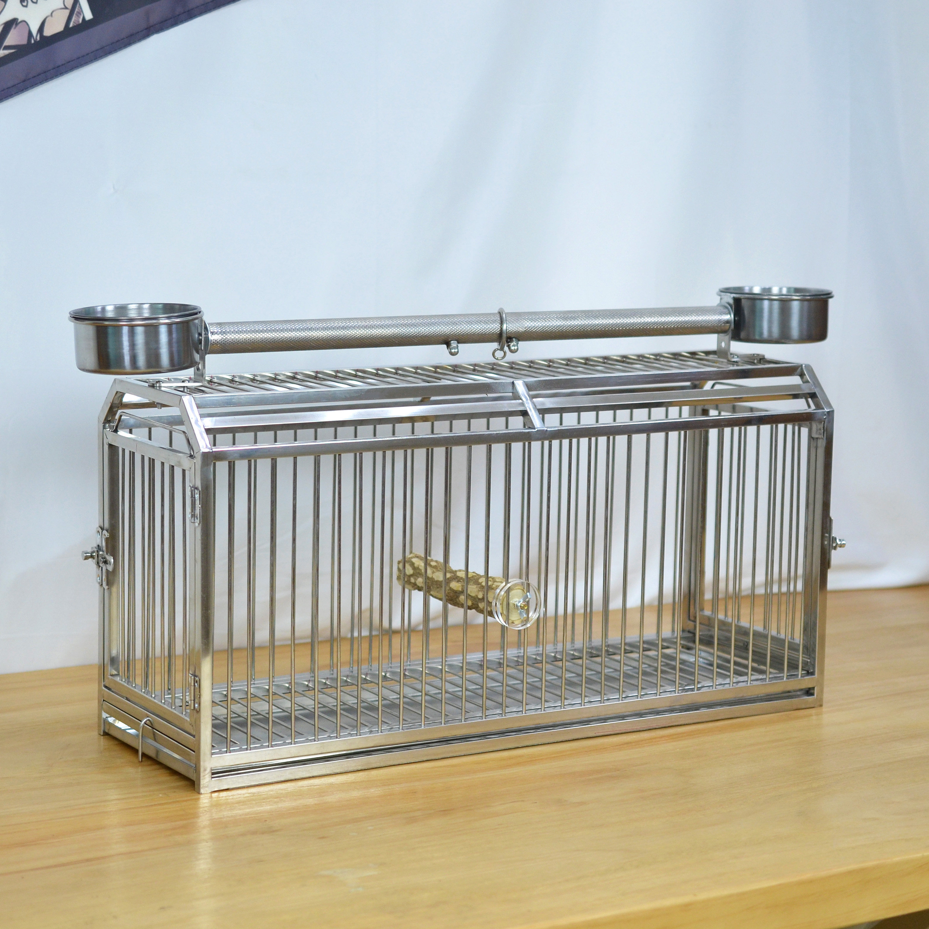 鹦鹉外出不锈钢超大出笼便携大型出行手提鸟笼鸟笼