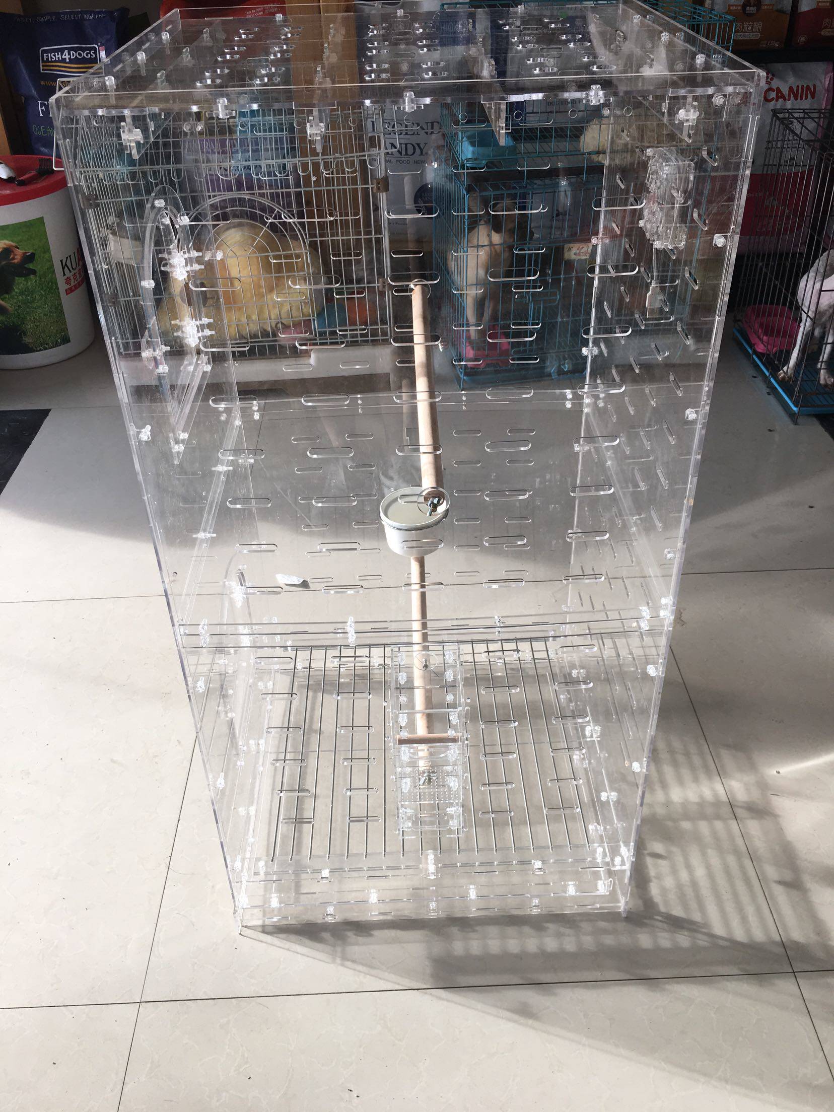 鸟笼鹦鹉超大亚克力透明饲养毫米加厚防尘5050100鸟笼