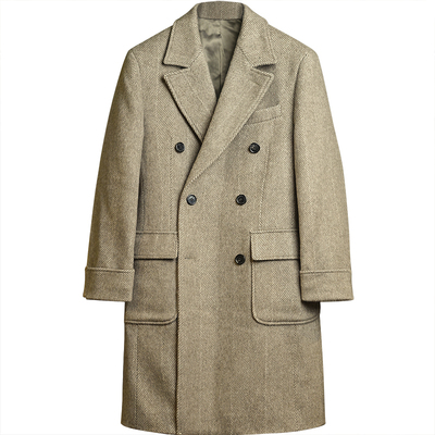 polocoat波鲁外套复古英伦马球大衣修身中长款驼羊毛呢外套男