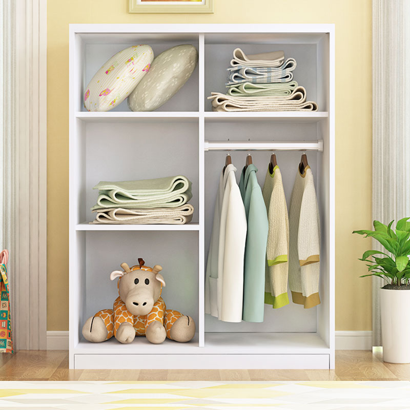 儿童衣柜实木北欧推拉门衣橱滑移门经济型男孩卧室现代简约省空间