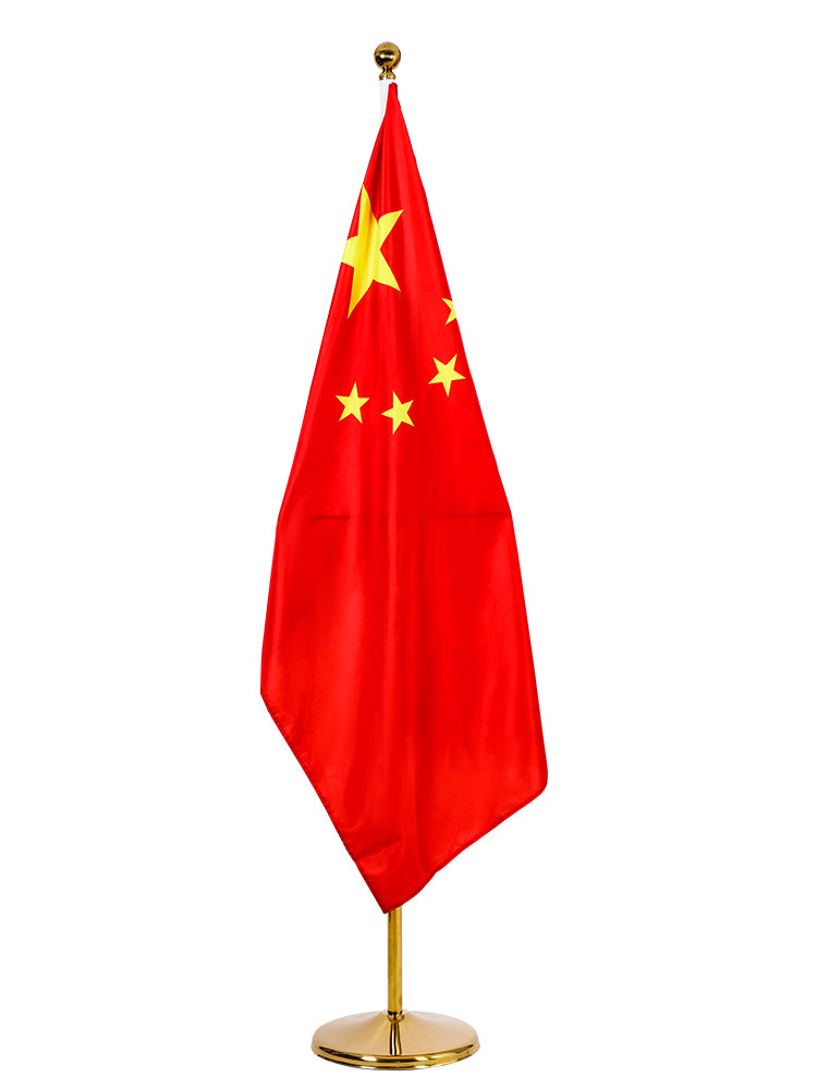 旗杆国旗银色旗座五星红旗会议室装饰底座加厚不锈钢旗帜