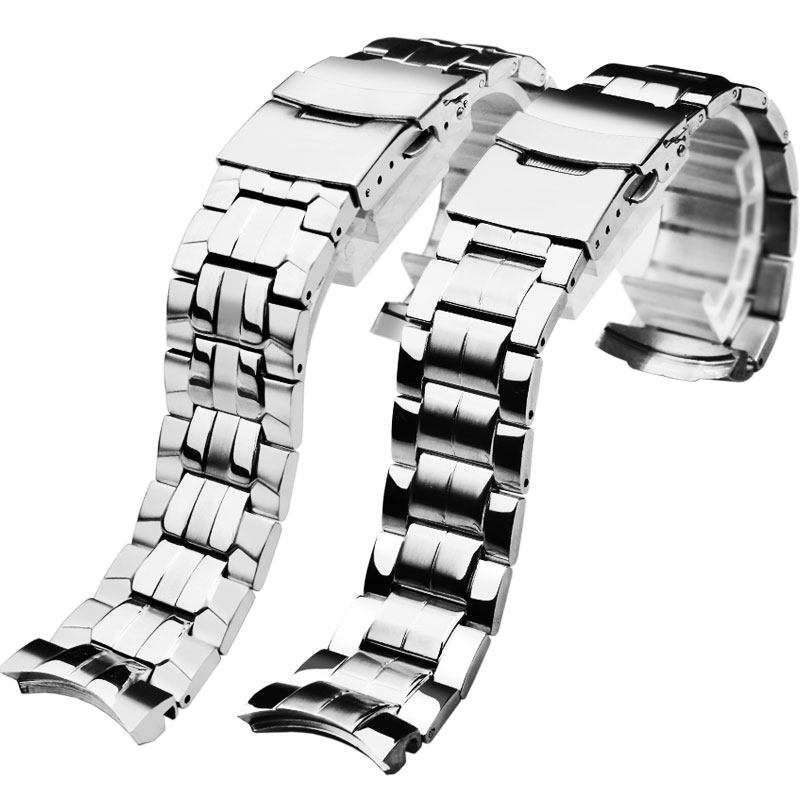 胜爱原装适配卡西欧钢表带ef524527544550不锈钢表链22mm男士