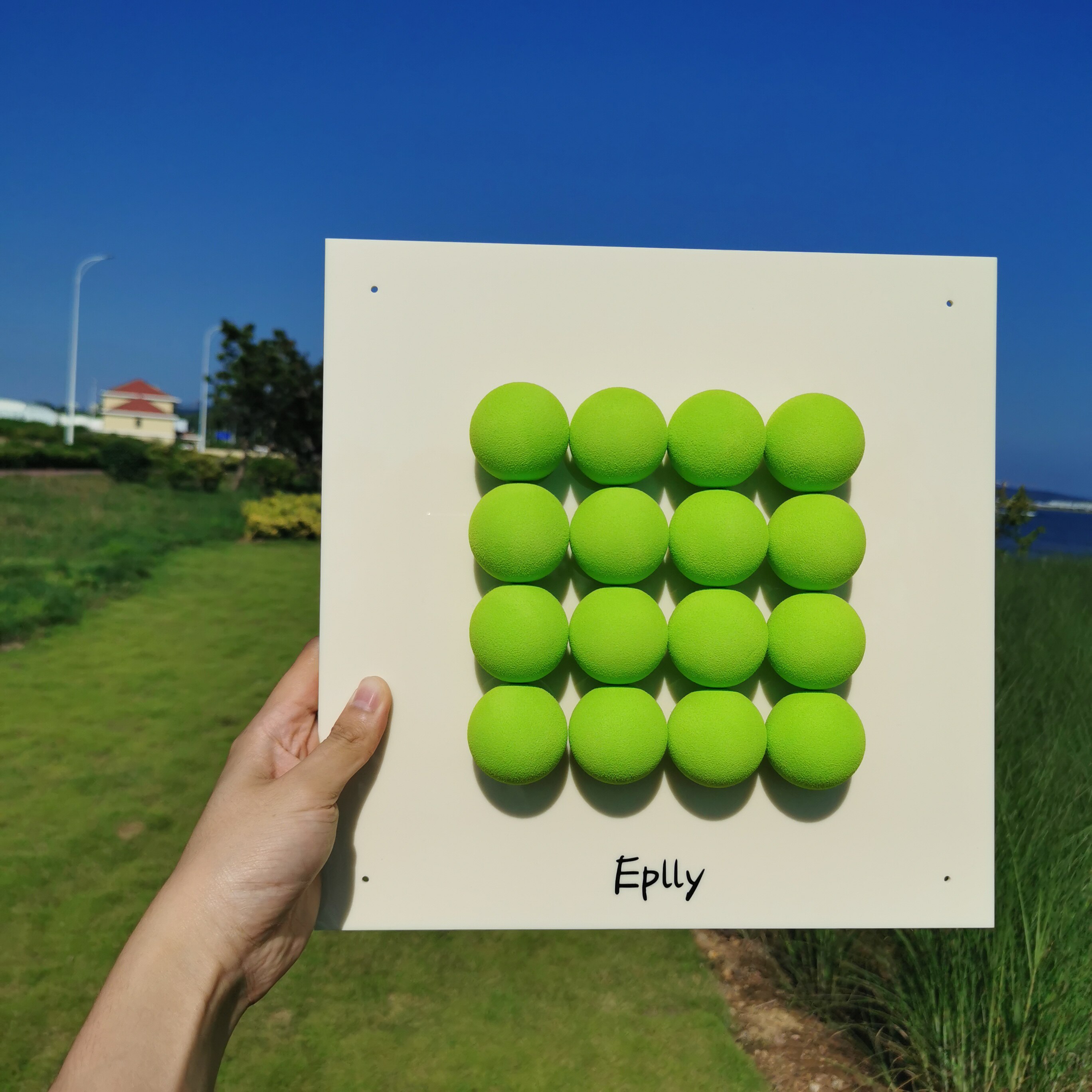 原创小众克莱因小球blueball装饰画艺术装置立体画挂墙摆件