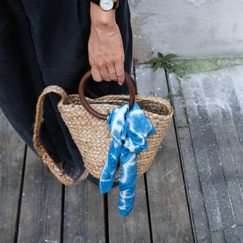 植物草木染蓝染手手工扎染diy材料布料刺绣海绵垫