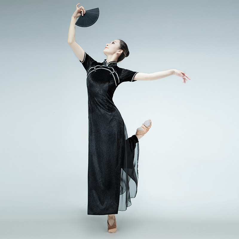 国风半个世纪等待女子群舞民国旗袍舞蹈服装复古民族服装