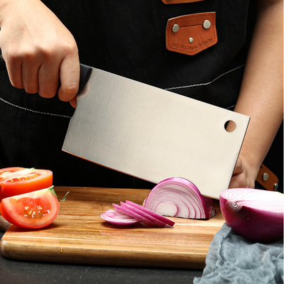 两用440c不锈钢斩切厨房中式菜刀厚度热处理硬度菜刀