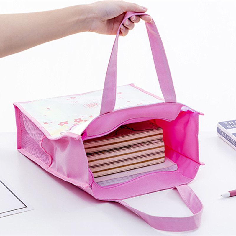 补习美术包男女文件袋装书小学生男女透明补课女孩文件袋