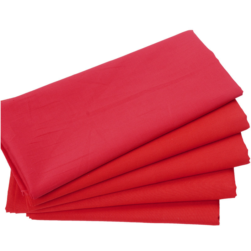 红绸布料大红纯棉喜事结婚红布佛布婚庆装饰剪彩中国风大红色绸布-mc