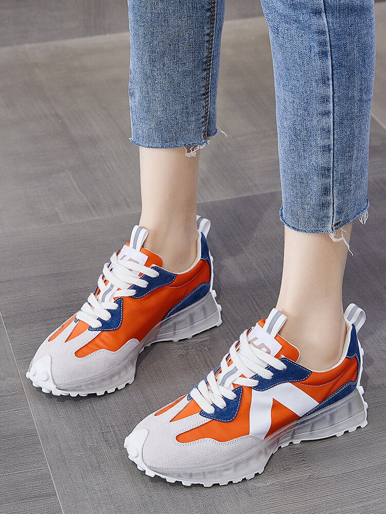 女鞋2022新款小蛮腰阿甘运动休闲老爹厚底果冻华夫时尚休闲鞋