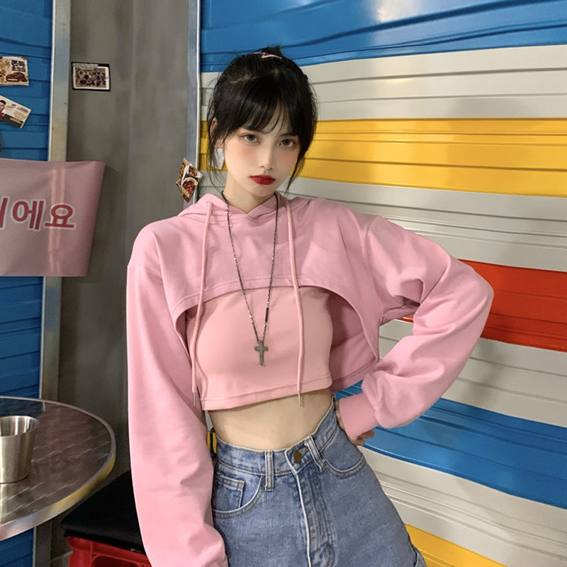 爵士风格女装街舞性感露脐hippop嘻哈长袖卫衣卫衣