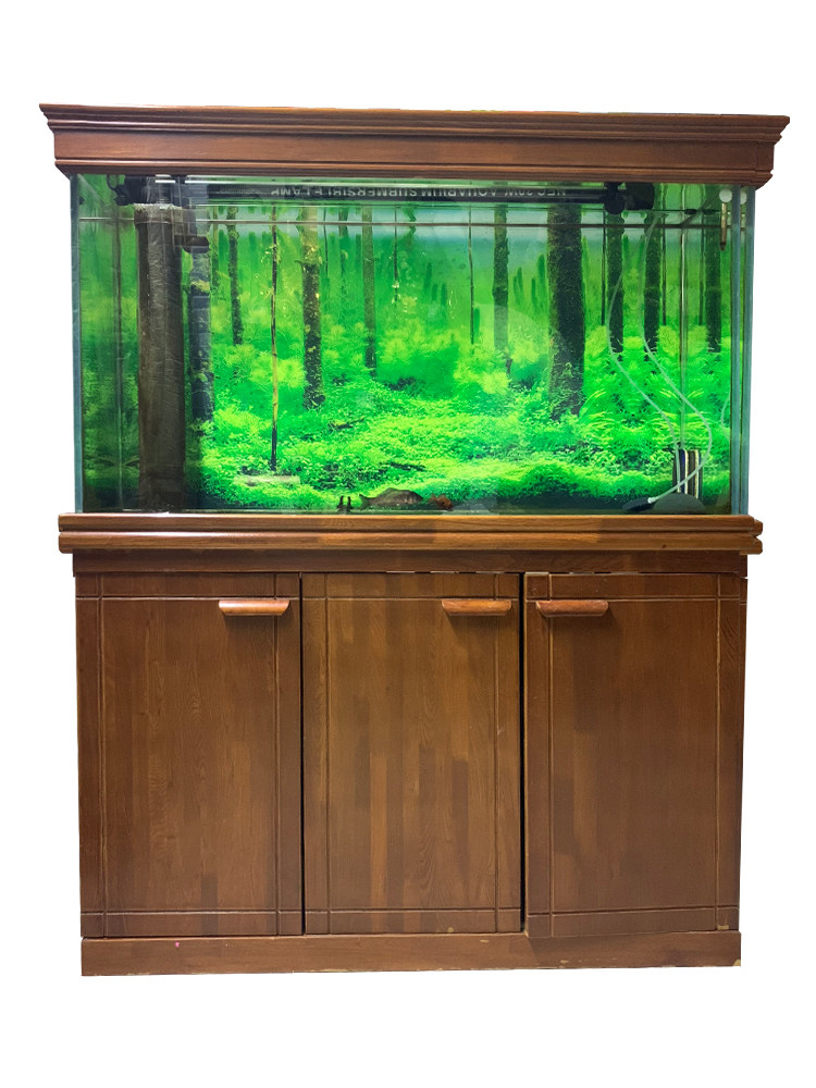 背景鱼缸贴纸造景渐变简约贴画定制静电自粘造景