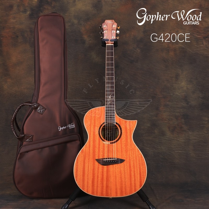 琴行韩国歌斐木gopherwoodg200g420620ce单板民谣吉他吉他民谣吉他