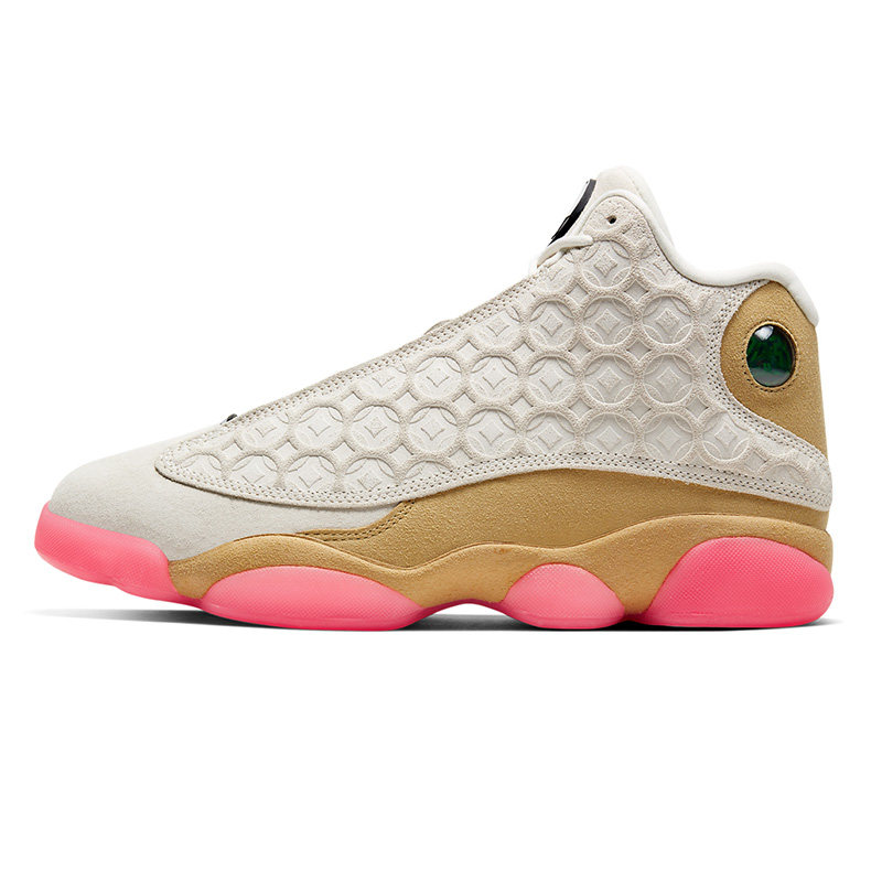 油腻叔airjordancnyaj13铜钱中国年鼠年灰粉篮球鞋cw4409100