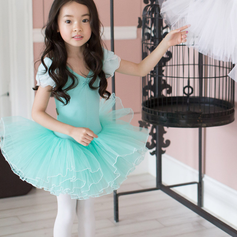 韩国进口儿童高端芭蕾蓬蓬女孩公主宝宝跳舞儿童演出服