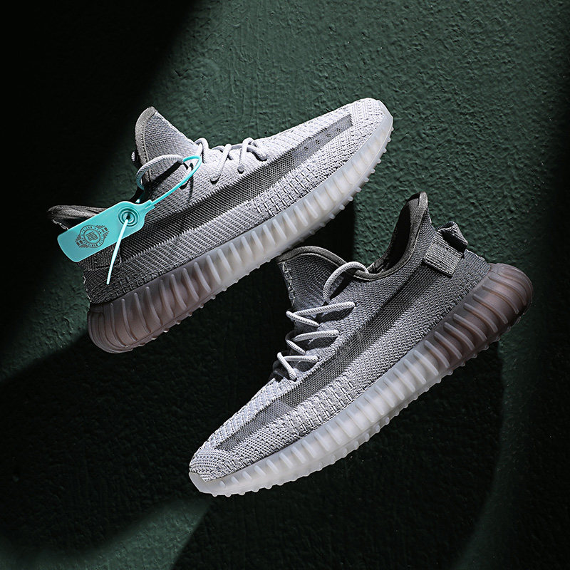 男鞋夏季透气潮飞超轻爆米花莆田350v3渐变椰子时尚休闲鞋