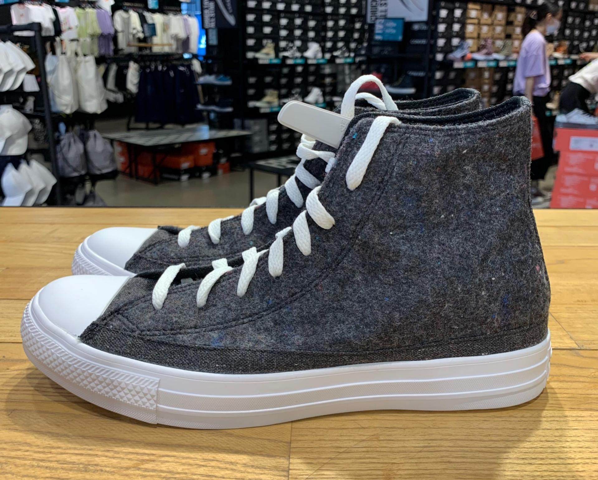 converse匡威男鞋复古绒面高帮帆布鞋renew环保系列帆布鞋