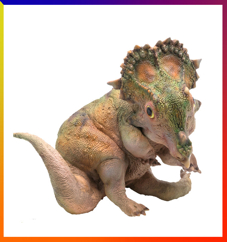pnso恐龙大王幼年年中国角龙阿齐成长陪伴模型仿真