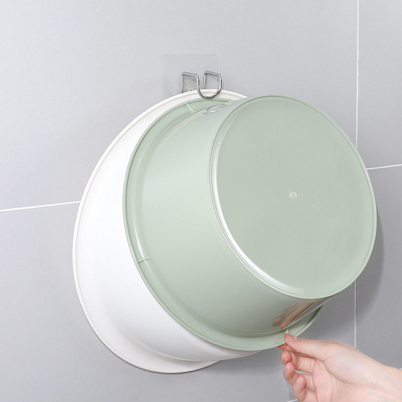 不锈钢脸盆挂钩多功能打孔壁挂卫生间厨房浴室家用挂钩