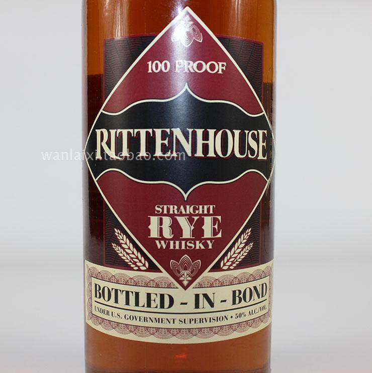 美国 瑞顿房纯正黑麦威士忌 rittenhouse straight rye whiskey